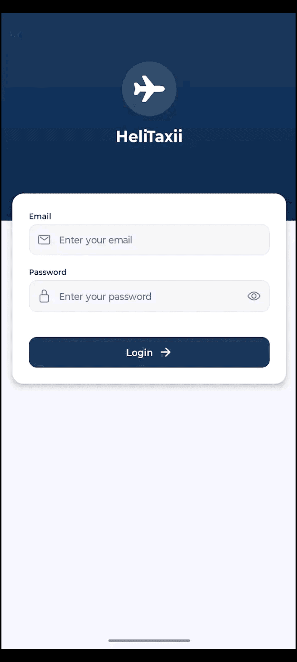 Ground Staff App — login screen with Google Auth