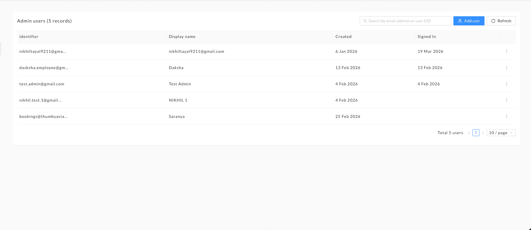 Helitaxii admin — user and role management for Super Admin, Admin and Agent roles
